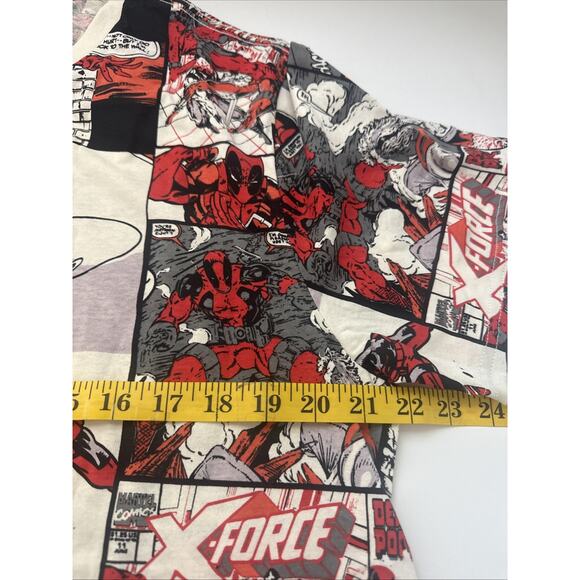 Marvel Deadpool All Comic Book Over Print T-Shirts Men's Large - Picture 9 of 10